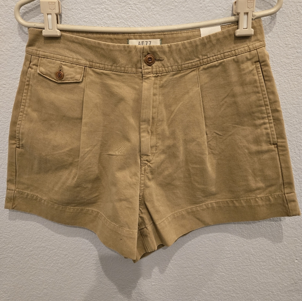 AE77 Women's Casual Tan Shorts 100% Cotton, Size 29, NWT